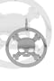 Stainless Steel Skull Steering Wheel Pendant