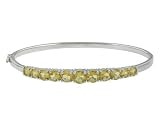 STERLING SILVER 5.44CTW CITRINE BANGLE BRACELET
