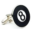 3D Eight 8 Ball Pool Cufflinks w/Gift Box