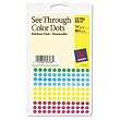 Avery 5796 Assorted Removable See-Through Color Dots, 1/4" Round (Pack of 860)