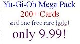 Yu-Gi-Oh Mega Pack: 200+ Yugioh cards, 5 rares and one free parallel ultra rare!