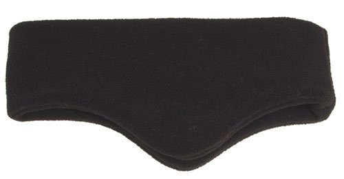 Strick Stirnband mit Ohrenklappen schwarz