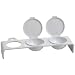 Debra Lynn Manicure Nail Art Acrylics Triple Dappen Dish (will hold 1 glass dish)