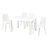 ダイニングセット:5点セットテーブル イスx4 SO−72WH+PC−82WH