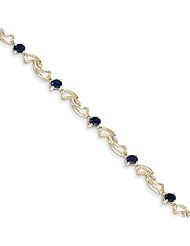 14k Sapphire Oval Bracelet