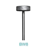 Buy BW8 - 40 Grit Diamond Bur - 3 32 Shank (Made In USA) - 4.5mm x 13mm Wheel