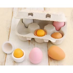 野苺 木のおままごと  食材シリーズ  たまご 6コパック 3色卵　26349590