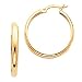 14k Gold Polished 3.00mm Lightweight Tube Endless Hoop Earrings 32mm Diameter