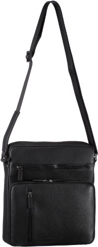 Porsche Design Cervo 2.0 09/55/99975-01, Unisex - Erwachsene Umhängetasche, schwarz, (black 01), 28 x 32 x 5 cm