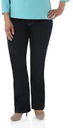 Lee Rider Womens Black Stretch Mid-Rise Boot Cut 20W Long