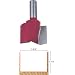 Freud 12-194 1-3/4-Inch Diameter by 3/4-Inch Double Flute Straight Router Bit with 1/2-Inch Shank