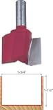 Freud 12-194 1-3/4-Inch Diameter by 3/4-Inch Double Flute Straight Router Bit with 1/2-Inch Shank