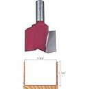 Freud 12-194 1-3/4-Inch Diameter by 3/4-Inch Double Flute Straight Router Bit with 1/2-Inch Shank