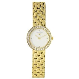 Click here to buy Longines 18K Gold Ladies Honeycomb Watch - L4.229.7.80.6 by Longines.