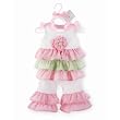 12-18 Months Mud Pie-seersucker 2 Pc Disco Ruffle Set