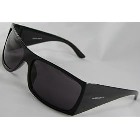Giorgio Armani Sunglasses 52 S, Glossy Black Frame  Grey Lenses