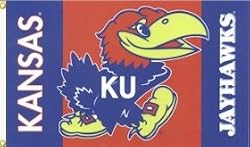 Kansas Jayhawks 3'x5' Flag - College Athletics Sports Merchandise