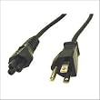 6ft Universal Notebook AC Power Cord, 3 Position Mickey Mouse Style Mating Plug for laptops/notebooks