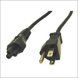 6ft Universal Notebook AC Power Cord, 3 Position Mickey Mouse Style Mating Plug for laptops/notebooks