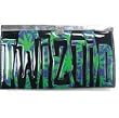 Twiztid Music Band - Printed weed Pot Leaf Green Purple Flip Lock Wallet