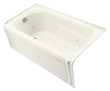 KOHLER K-1109-HL-96 Portrait 5-Foot Whirlpool, Biscuit