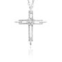 10k White Gold Diamond Cross Pendant (.03 cttw, J-K Color, I2-I3 Clarity)