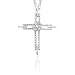 10k Choice of White or Yellow Gold Diamond Cross Pendant (.03 cttw, J-K Color, I2-I3 Clarity)