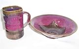 Black and Purple Salad Bowl And Mug Set