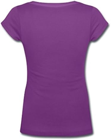 Women Scoop Neck T-shirt A0440 The Big Bang Theory Mini Cooper Printed (S, Purple)