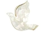 Liz Claiborne White Shell Dove Pin WHITE