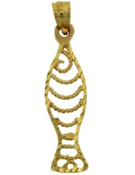 Dazzlers Solid 14k Gold Goldfish Charm Pendant Available in three colors from jewelsberry (weights: 1.0 grams only)