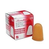 Acco Swingline Rubber Fingertips, #14 7/8in. Diameter, Amber, Box Of 12