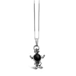 "Koyems" Kachina Sterling Silver and Onyx Pendant