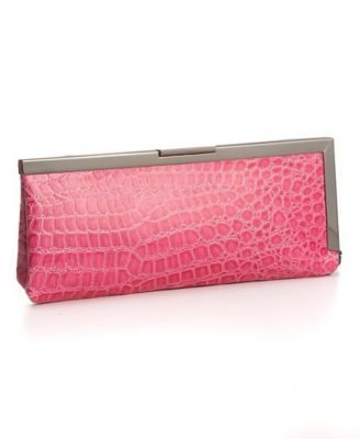 Apparel: Jessica McClintock Croco Frame Clutch