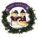 Minnesota Vikings Team Snowman Wreath