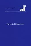 ALIF 21 Lyrical Phenomenon (Journal of Comparative Poetics, Number 21, 2001)