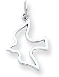 10K White Gold Holy Spirit Dove Charm Religious