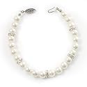 Ivory Pearl Style Classic Crystal Bracelet
