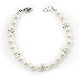 Ivory Pearl Style Classic Crystal Bracelet