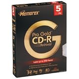 Memorex 80 min./700MB 52x Pro Gold Archival CDR (5 Pack)