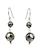 Sterling Silver Faceted Hematite Drop Fishhook title=