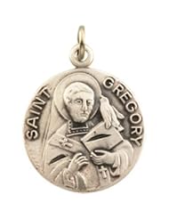 14K Yellow Gold 18.00 mm St. Gregory Medal