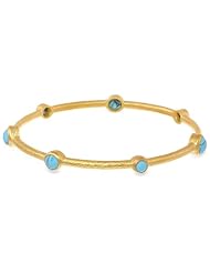Eddera Jewelry Turquoise Medici Bangle Bracelet, 8"