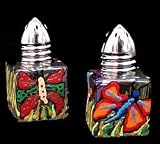 Butterfly Meadow Design - Hand Painted - Mini Salt & Pepper,.5 oz., Set of 2