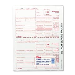 Tops 5-Part Miscellaneous 1099 Tax Forms For Laser Printers 50 Pack (22993)