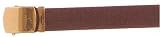 Web Belts: Roller with BRASS Plated Buckle, Brown