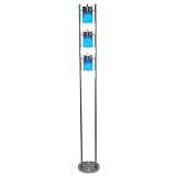 3-Light Adjustable Floor Lamp - Blue