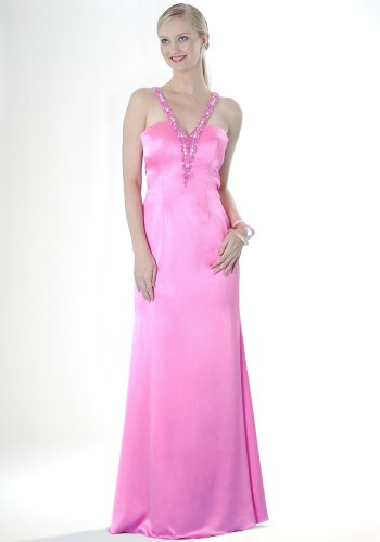 Formal Evening Gown. Beaded Dress for Prom, Party Dress by Sean Collection (8822) FUSCHIA