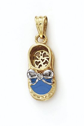 14K .01 CT Dia Bl Enam Baby Sh   GH16107