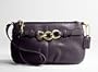Coach Brooke Leather Capacity Wristlet Clutch Wallet 43110 Eggplant